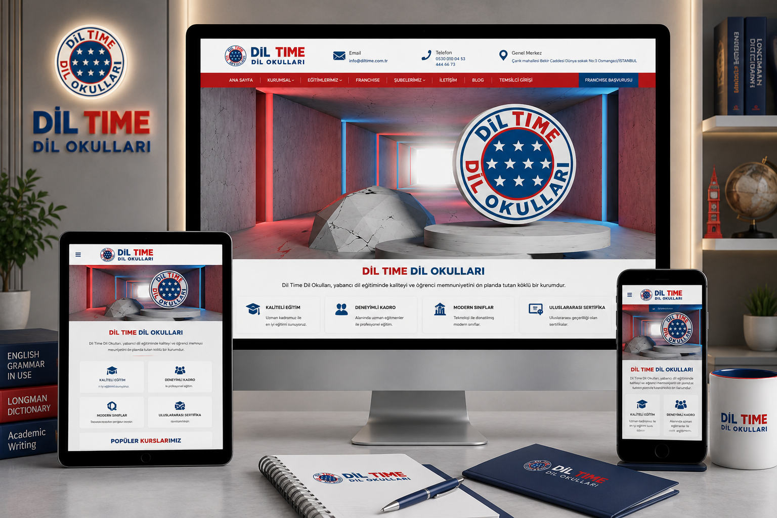 Diltime Dil Okulları Kurumsal Web Tasarım Projesi